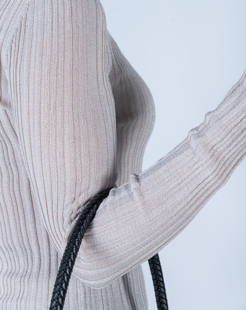 Stacey Lurex Knit Light Gold