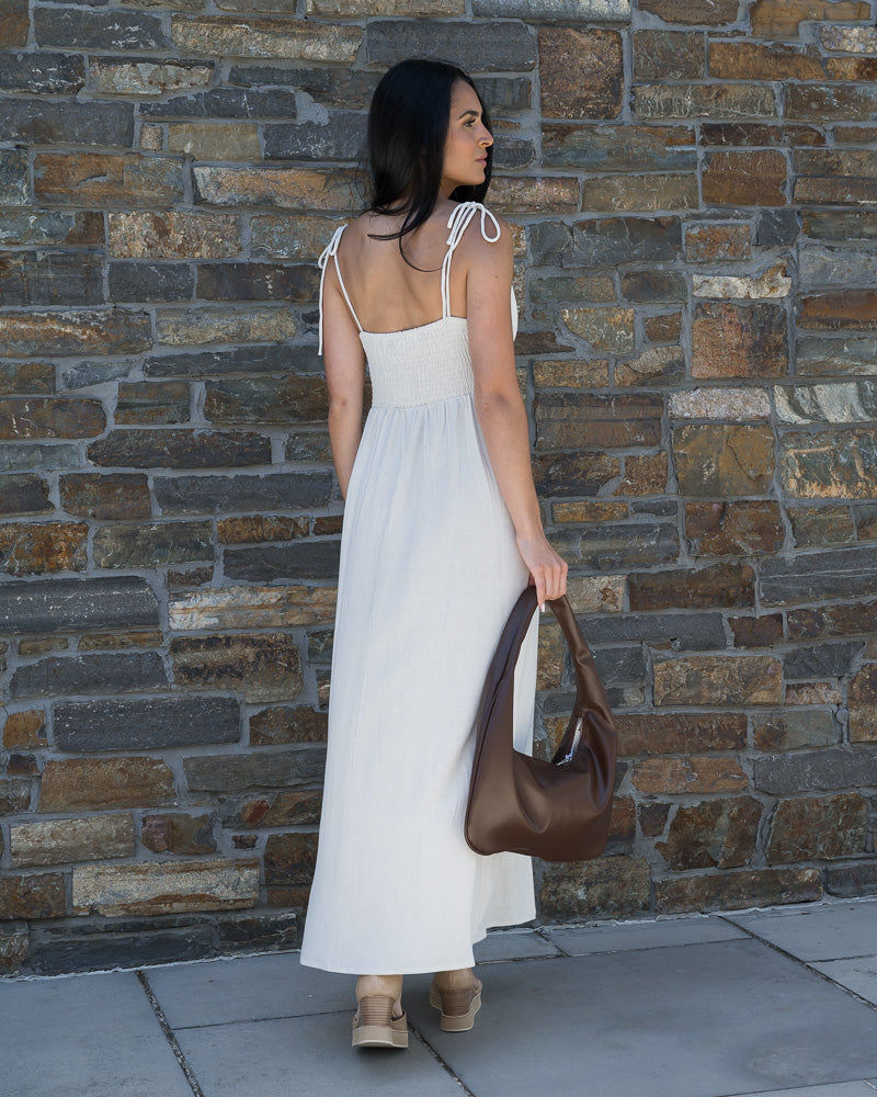 Stacey Midi Dress Oatmeal