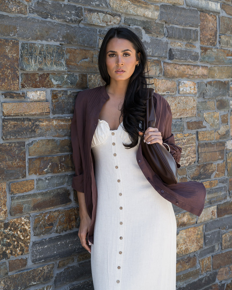 Stacey Midi Dress Oatmeal