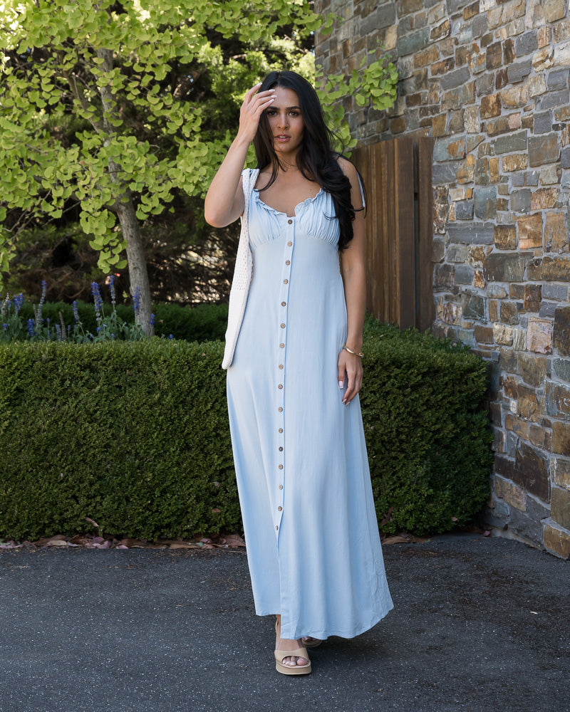 Stacey Midi Dress Pale Blue