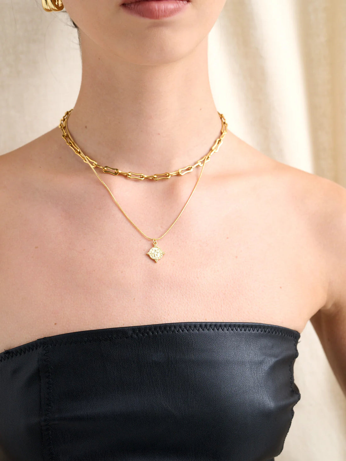 Stella Layered 18K Gold Plated Necklace Gold