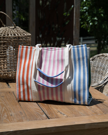 Striped Tote Bag Multi Brights