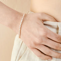 Tennis Diamenté Bracelet 18K Gold Plated