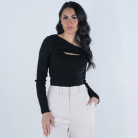 Trudy Cut Out Top Black