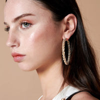 Vivian Bling Hoop Earring Gold