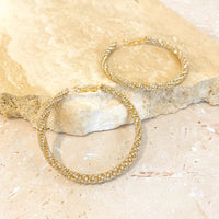 Vivian Bling Hoop Earring Gold