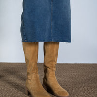 Wyoming Knee Length Boot Camel Suede