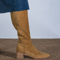 Wyoming Knee Length Boot Camel Suede