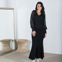Yasmin Knit Skirt Black - ONLINE ONLY