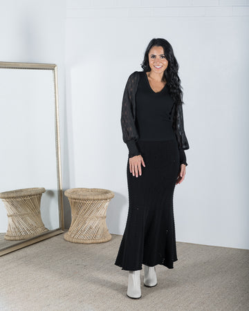 Yasmin Knit Skirt Black