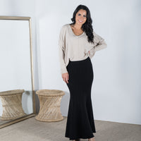 Yasmin Knit Skirt Black - ONLINE ONLY