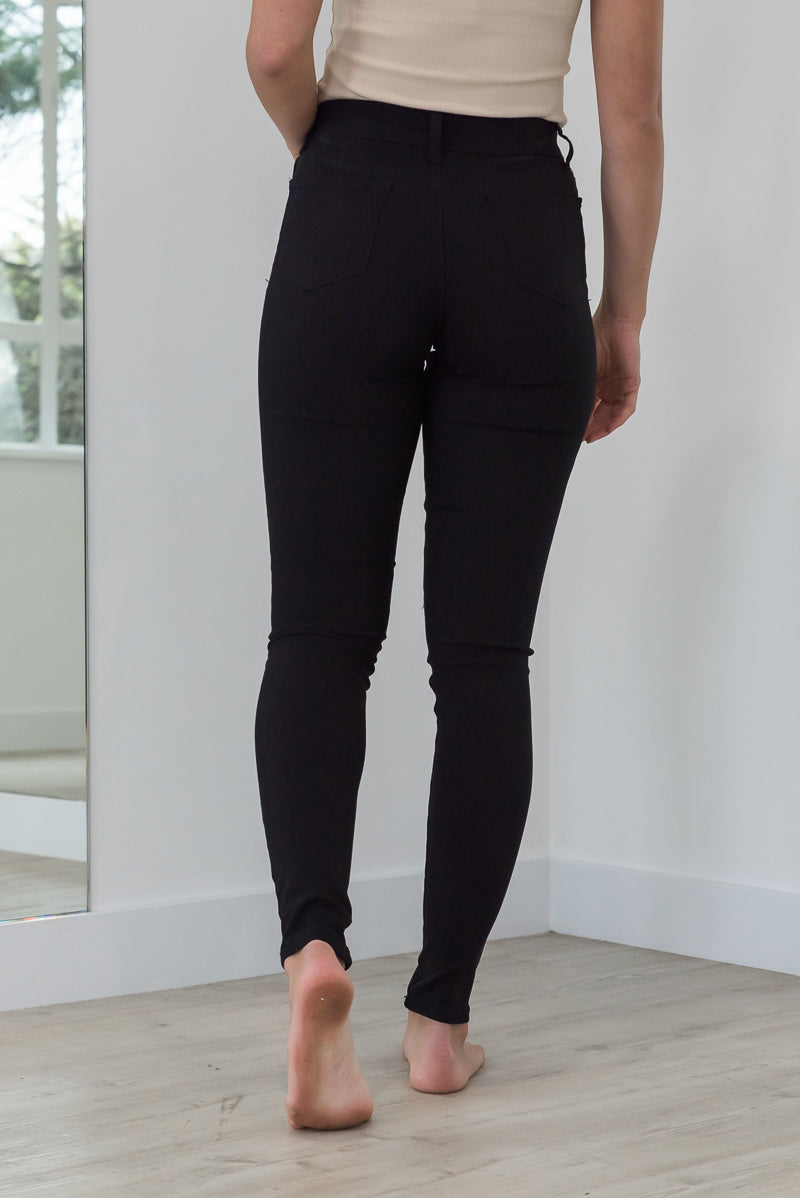 Skinny-Leg, Classic Dress Pant Yoga Pants (Black)