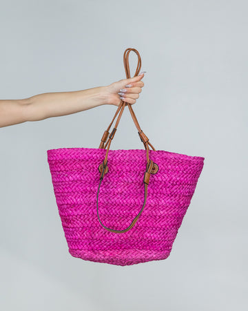 Amina Essential Summer Basket Bag Pink