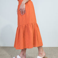 Asher Shirred Skirt Burnt Orange - ONLINE ONLY