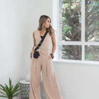 Bianca Waistcoat Taupe - Online Only