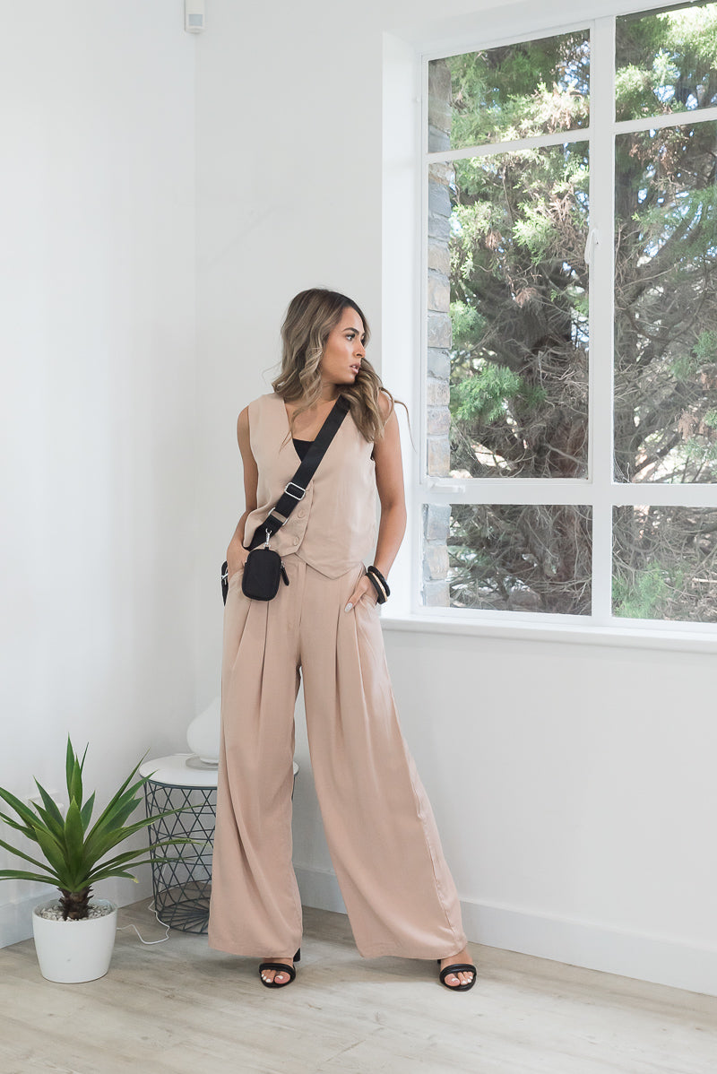 Bianca Waistcoat Taupe - ONLINE ONLY