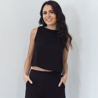 Bree Shell Top in Black available at Mojo on Main - Shop the Set!