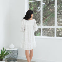 Shop Broderie Anglais Boho Dress in White at Mojo on Main