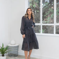 Claudia Tiered Dress Black - ONLINE ONLY
