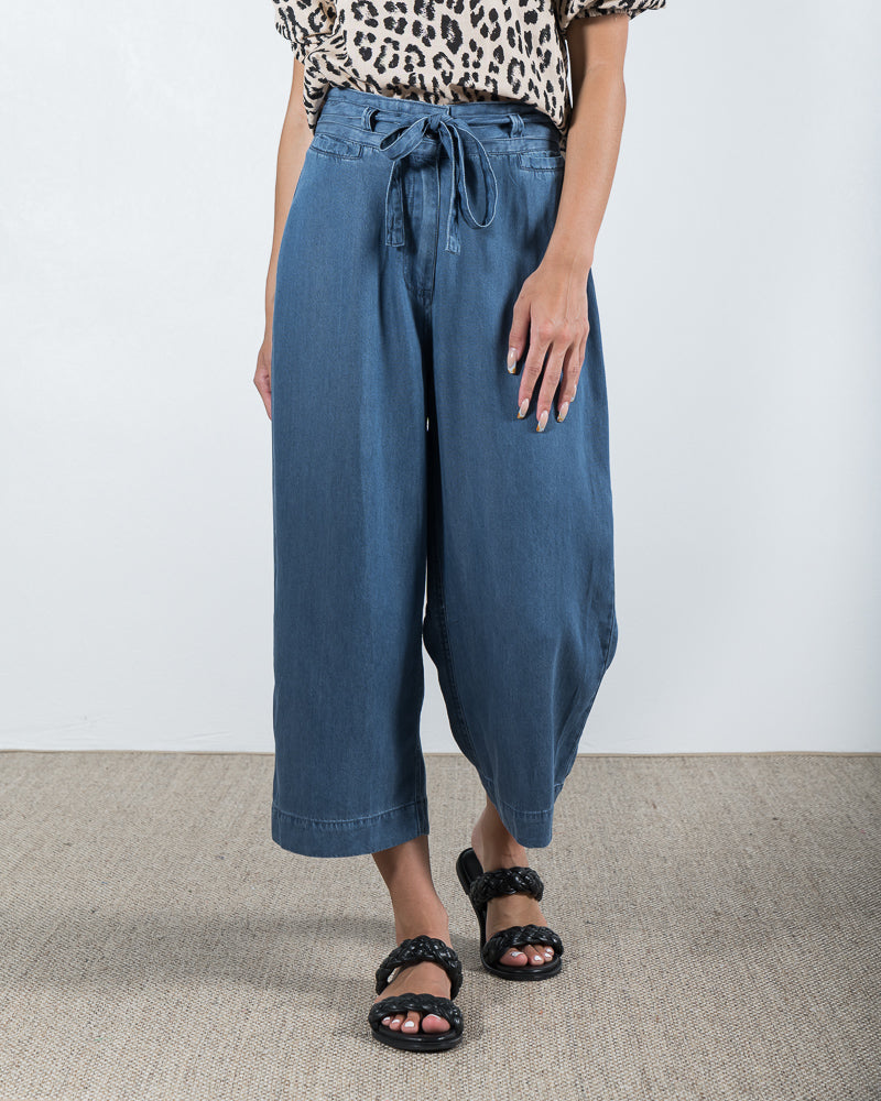 Daisie Lyocell Denim Pants Mid Blue - ONLINE ONLY