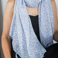 Ditsy Floral Scarf Blue
