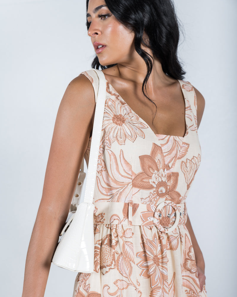 Emelia Midi Dress Peach Bloom - ONLINE ONLY
