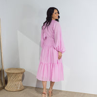 Genevieve Midi Dress Pink - ONLINE ONLY