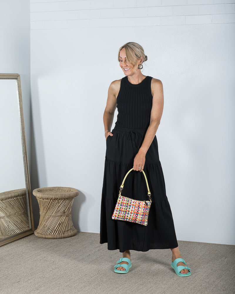 Ginny Tiered Maxi Skirt Black - ONLINE ONLY