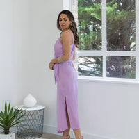 Harlow Satin Dress Lilac - ONLINE ONLY