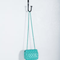 June Diamond Quilted Crossbody Bag Teal