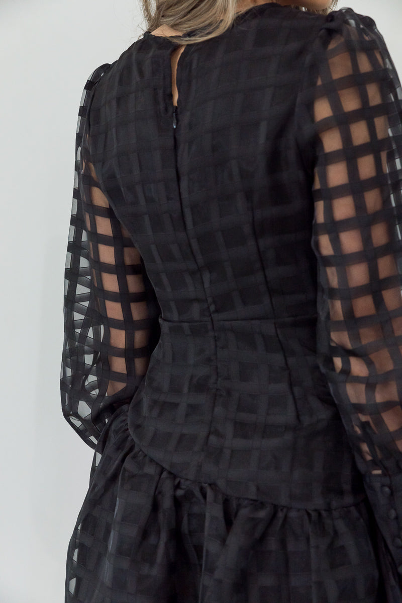 Larissa Mesh Mini Dress Black - Online Only