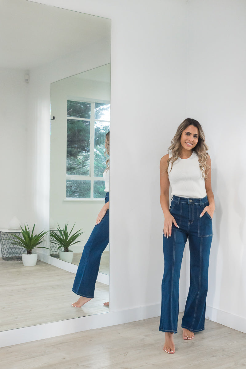 Livvy Wide Leg Flare Jean