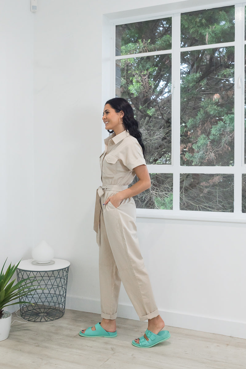 Shop Lorelei Boiler Suit in Stone at Mojo on Main now!