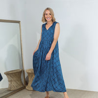 Macey Lace Detail Dress Blue - ONLINE ONLY