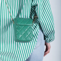 Dakota Quilted Mini Crossbody Bag Green