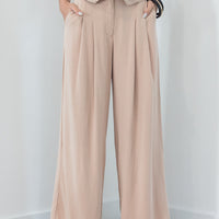 Neive Wide Leg Pant Taupe - ONLINE ONLY