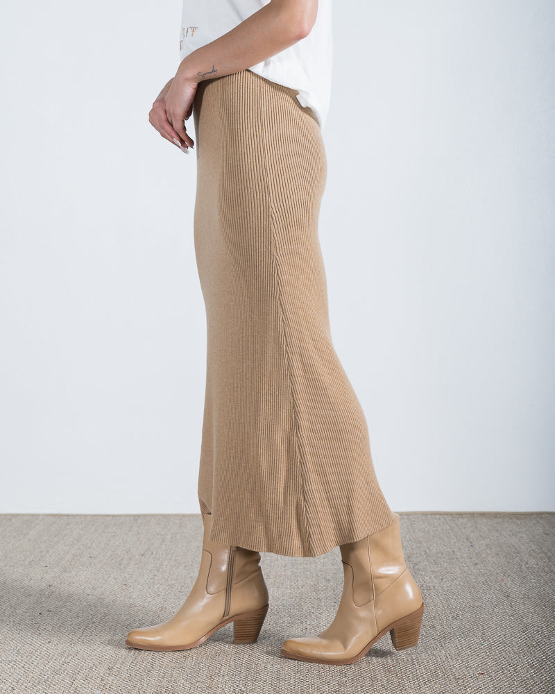 Oriel Knitted Skirt Tan - ONLINE ONLY