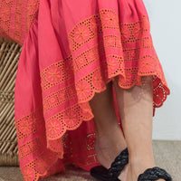 Our Love Embroidered Skirt Fuschia - ONLINE ONLY