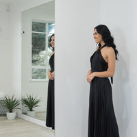 Shop Annalise Pleat Dress in Black at Mojo on Main Now!