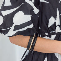 Lucy Puff Sleeve Midi Dress Black/White - ONLINE ORDER