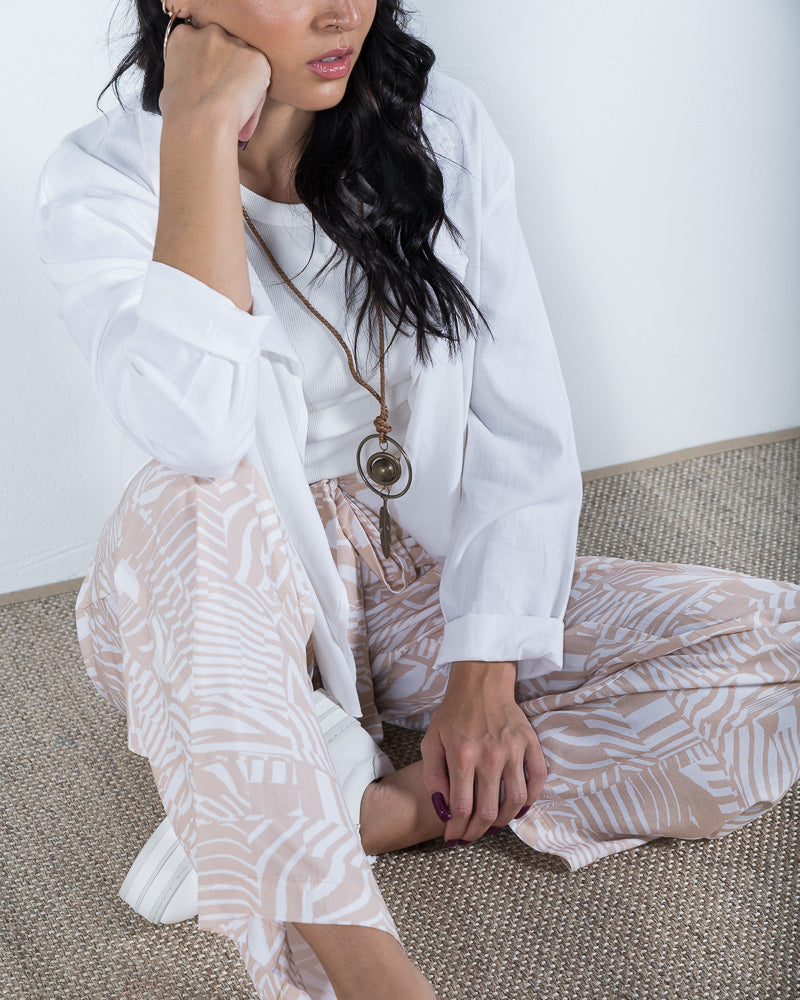 Relaxed Linen Jacket White - ONLINE ONLY