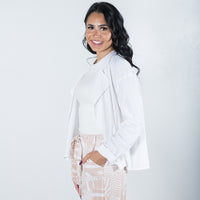 Relaxed Linen Jacket White - ONLINE ONLY