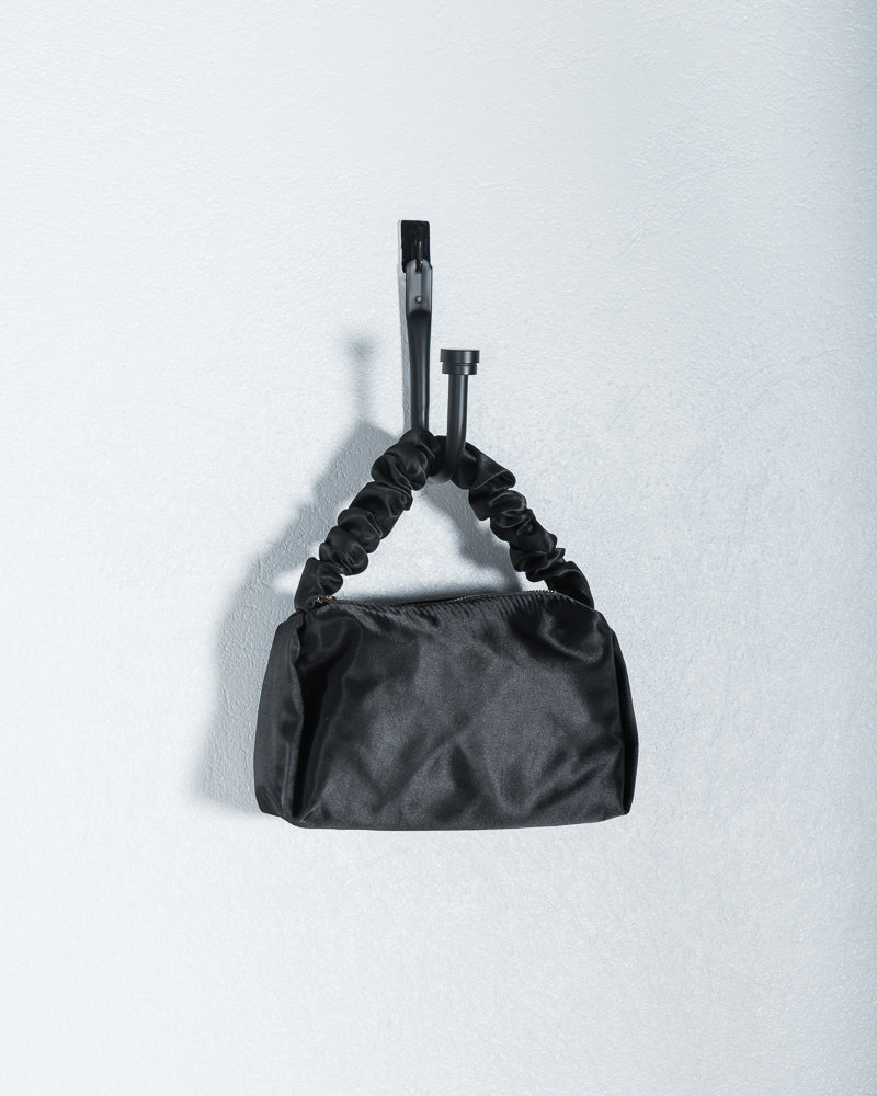 Satin Shoulder Bag Black