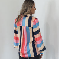 Stripe Satin Shirt Multi - ONLINE ONLY