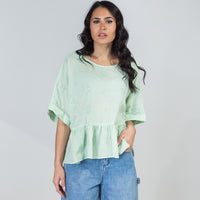 Tiana Broderie Top Mint - ONLINE ONLY