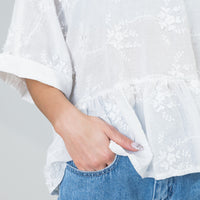 Tiana Broderie Top White - ONLINE ONLY