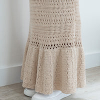 Tiffany Knit Skirt Beige - ONLINE ONLY
