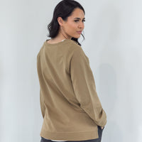 Shop One Ten Willow V Neck Raglan Sleeve Sweater in Olive at Mojo